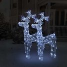 vidaXL Reindeer Christmas Decorations 2 pcs 23.6"x6.3"x39.4" vidaXL Reindeer Christmas Decorations 2 pcs 23.6"x6.3"x39.4"