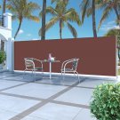 vidaXL Retractable Side Awning 63"x196.9" Brown vidaXL Retractable Side Awning 63"x196.9" Brown