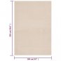 vidaXL Washable Rug Soft Fluffy Short Pile 63"x90.6" Anti Slip Beige