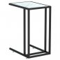 vidaXL Computer Side Table White Marble 19.7"x13.8"x25.6" Tempered Glass