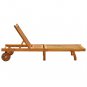 vidaXL Patio Sun Lounger with Cushion Solid Acacia Wood