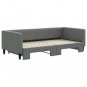 vidaXL Daybed with Trundle Dark Gray 39.4"x74.8" Fabric