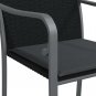 vidaXL Patio Chairs with Cushions 4 pcs Black 22"x23.2"x33.1" Poly Rattan