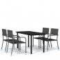 vidaXL 5 Piece Patio Dining Set Gray