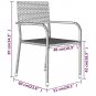 vidaXL 5 Piece Patio Dining Set Gray