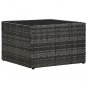 vidaXL 5 Piece Patio Lounge Set with Cushions Poly Rattan Gray