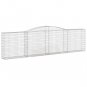 vidaXL Arched Gabion Baskets 3 pcs 157.5"x11.8"x39.4"/47.2" Galvanized Iron