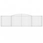 vidaXL Arched Gabion Baskets 3 pcs 157.5"x11.8"x39.4"/47.2" Galvanized Iron