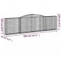 vidaXL Arched Gabion Baskets 3 pcs 157.5"x11.8"x39.4"/47.2" Galvanized Iron