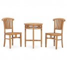 vidaXL 3 Piece Patio Dining Set Solid Teak Wood vidaXL 3 Piece Patio Dining Set Solid Teak Wood