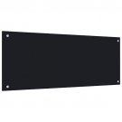 vidaXL Kitchen Backsplash Black 39.4"x15.7" Tempered Glass