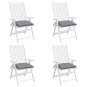 vidaXL Chair Cushions 4 pcs Gray 15.7"x15.7"x2.8" Oxford Fabric