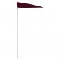 vidaXL Garden Half Parasol with Pole 70.9"x35.4" Bordeaux Red