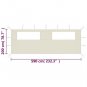 vidaXL Gazebo Sidewall with Windows 19.7'x6.6' Cream
