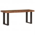 vidaXL Bench 43.3" Solid Reclaimed Wood and Steel