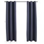 vidaXL Blackout Curtains with Rings 2 pcs Anthracite 37"x63" Fabric