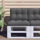 vidaXL Pallet Cushions 2 pcs Anthracite Fabric vidaXL Pallet Cushions 2 pcs Anthracite Fabric