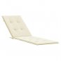 vidaXL Deck Chair Cushion Cream (29.5"+41.3")x19.7"x1.6"