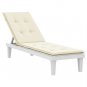 vidaXL Deck Chair Cushion Cream (29.5"+41.3")x19.7"x1.6"