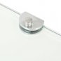 vidaXL Corner Shelf with Chrome Supports Glass Clear 9.8"x9.8"