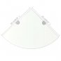 vidaXL Corner Shelf with Chrome Supports Glass Clear 9.8"x9.8"
