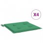 vidaXL Garden Chair Cushions 4 pcs Green 19.7"x19.7"x1.2" Oxford Fabric