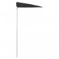 vidaXL Garden Half Parasol with Pole 70.9"x35.4" Black
