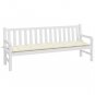 vidaXL Garden Bench Cushion Cream White 78.7"x19.7"x2.8" Oxford Fabric