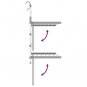 vidaXL Drying Rack for Balcony 21.3"x9.8"x16.5" Aluminum