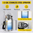 VEVOR 1.5Gal Stainless Steel Sprayer, Set with 16" Wand& Handle& 3.3FT Reinforced Hose VEVOR 1.5Gal Stainless Steel Sprayer, Set with 16" Wand& Handle& 3.3FT Reinforced Hose