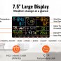 VEVOR 7-in-1 Wireless Weather Station, 7.5 in Large Color Display, Digital Home Weather Station