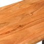 vidaXL Live Edge Bench 43.3" Solid Acacia Wood and Steel