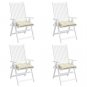 vidaXL Chair Cushions 4 pcs Cream White 19.7"x19.7"x2.8" Oxford Fabric