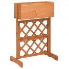 vidaXL Garden Trellis Planter Orange 17.7"x11.8"x29.1" Solid Firwood vidaXL Garden Trellis Planter Orange 17.7"x11.8"x29.1" Solid Firwood