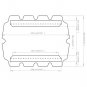 vidaXL Replacement Canopy for Garden Swing White 74"/66.1"x57.1"/43.3"