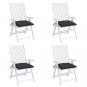 vidaXL Chair Cushions 4 pcs Black 19.7"x19.7"x2.8" Oxford Fabric