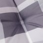vidaXL Deck Chair Cushion Gray Check Pattern (29.5"+41.3")x19.7"x1.6"