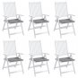 vidaXL Garden Chair Cushions 6 pcs Gray 15.7"x15.7"x1.2" Oxford Fabric