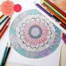 16-page Printable Mandala Coloring Book: A Relaxing Coloring Journey