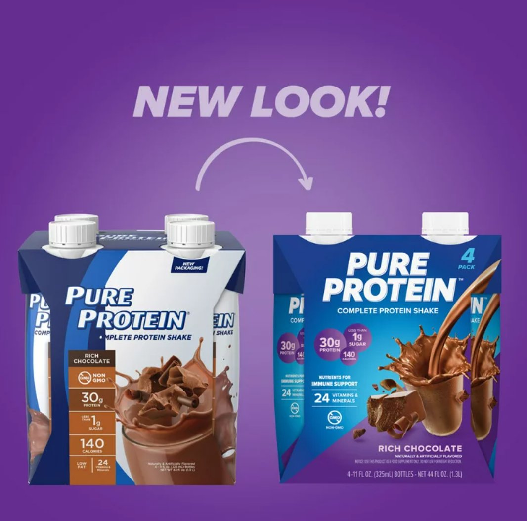 Pure Protein Shake Rich Chocolate 30g Protein 11 Fl Oz 12 Count