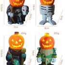 Halloween Luminous Pumpkin Knight Ghost Statue Glowing Pumpkin Head Resin Sculpture Ornaments