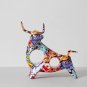 Bull Statue Resin Graffiti Bull Statue Full Color Minimalistic Bull Decor Figurine
