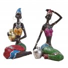 African Figurines Creative Resin Statue Sculpture Desktop Decors, Ethnic Style