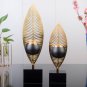 Retro Leaf Iron Candle Holder Candlestick Metal Plant Leaves