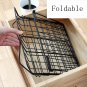 White Foldable Hanger Closet Storage Rack Clothes Wardrobe Hanging Basket Cabinet Iron Frame