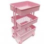 Pink Mini car with wheels Floor storage shelves dollhouse Mini furniture bookshelves