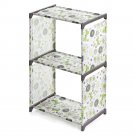 Bookcase Book Shelves Bookshelf Storage Bin Books Display  Folding Rack 3 floors green