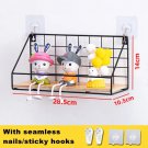 Small Storage Holders Racks Wall Shelf Hole-free Wall-mounted Dormitory Storage Holders