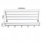 Towel Racks Decor Wall Mount Hook  Aluminum Organizer Commodity Shelf Kitchen 60cm
