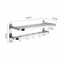 Towel Racks Decor Wall Mount Hook 304 Stainless Organizer Commodity Shelf Kitchen 40cm